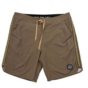 Howler Brothers Board Shorts Mens 38 Heed The Call Embroidered Taping Surf